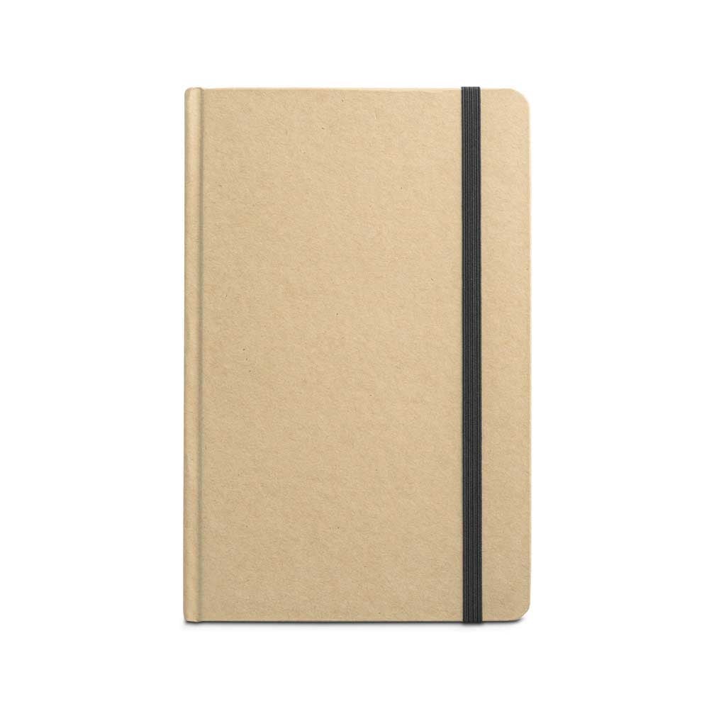 Notebook Berlin, A5, with elastic, recycled, 80 sheets, black