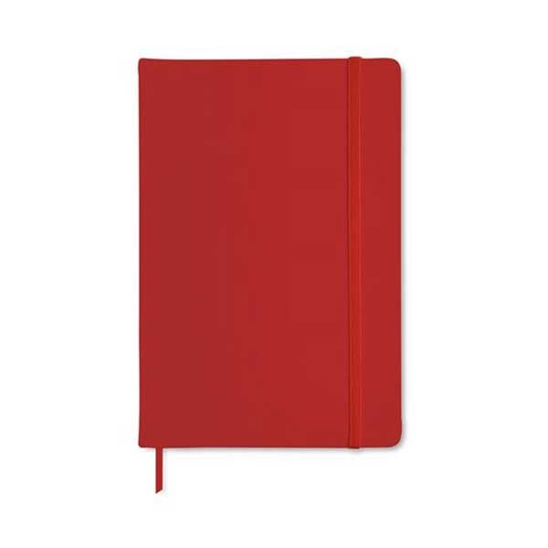 Notebook Sofia, A5, with elastic, wide ruled, 80 sheets, red