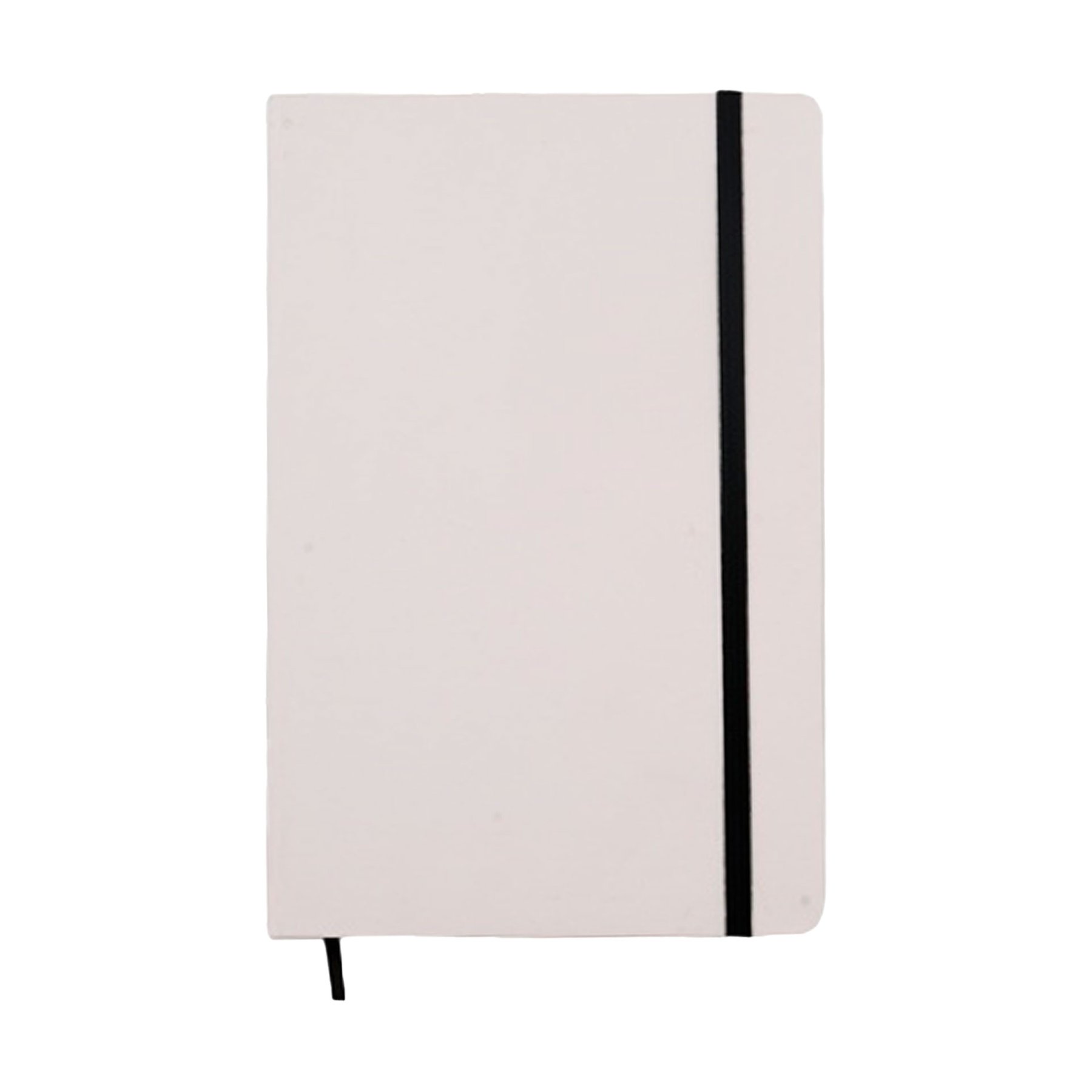 Notebook Viena, A5, with elastic, wide ruled, 80 sheets, black-white