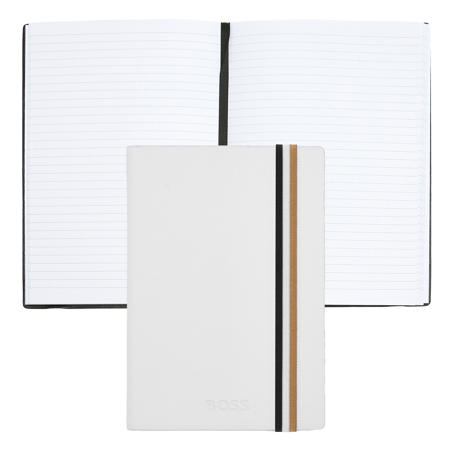 Hugo Boss Notebook Iconic, A6, wide ruled, white