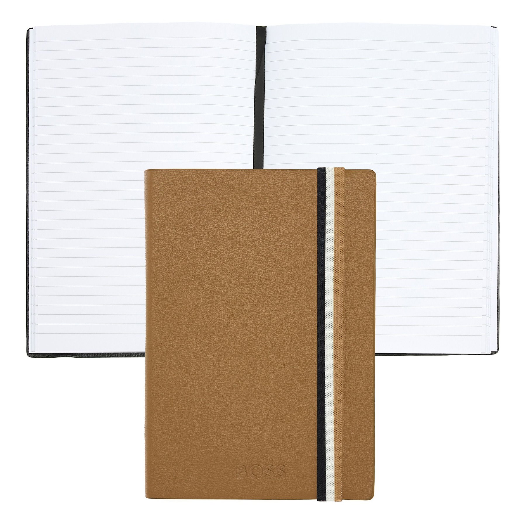 Hugo Boss Notebook Iconic, A6, wide ruled, caramel