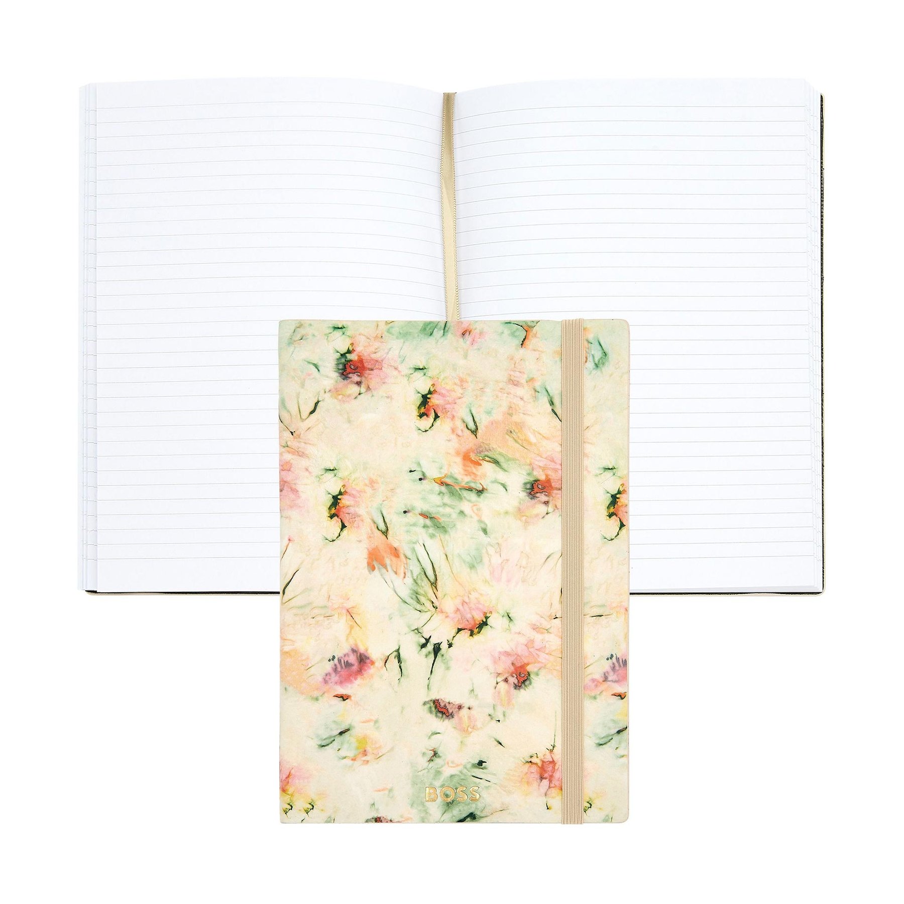 Hugo Boss Notebook Tie-Dye Flower, A5, ruled, cream