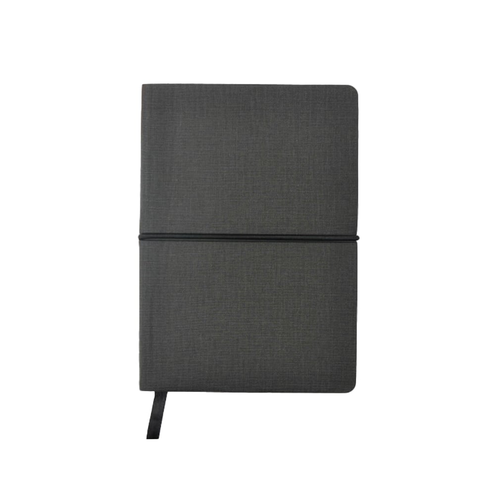 Notebook Memo A6, with coloured indexes and elastic, black