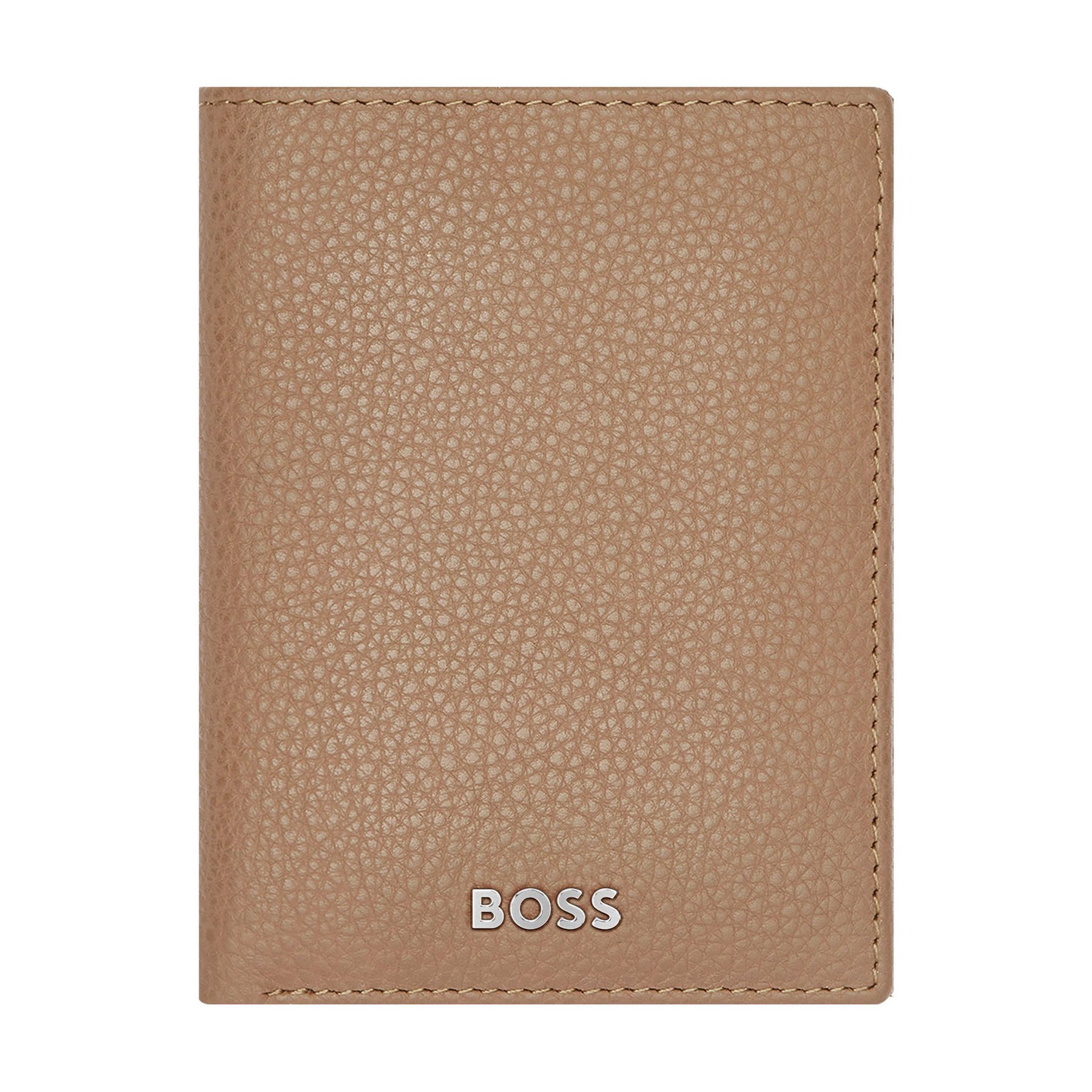Hugo Boss Card holder Classic Grained, with 16 slots, caramel