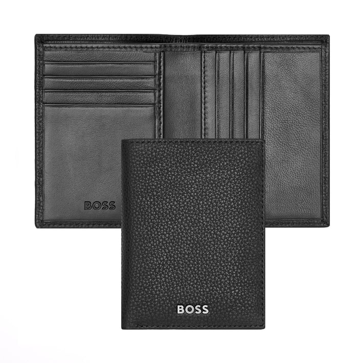 Hugo Boss Card holder Classic Grained, with 8 slots, black