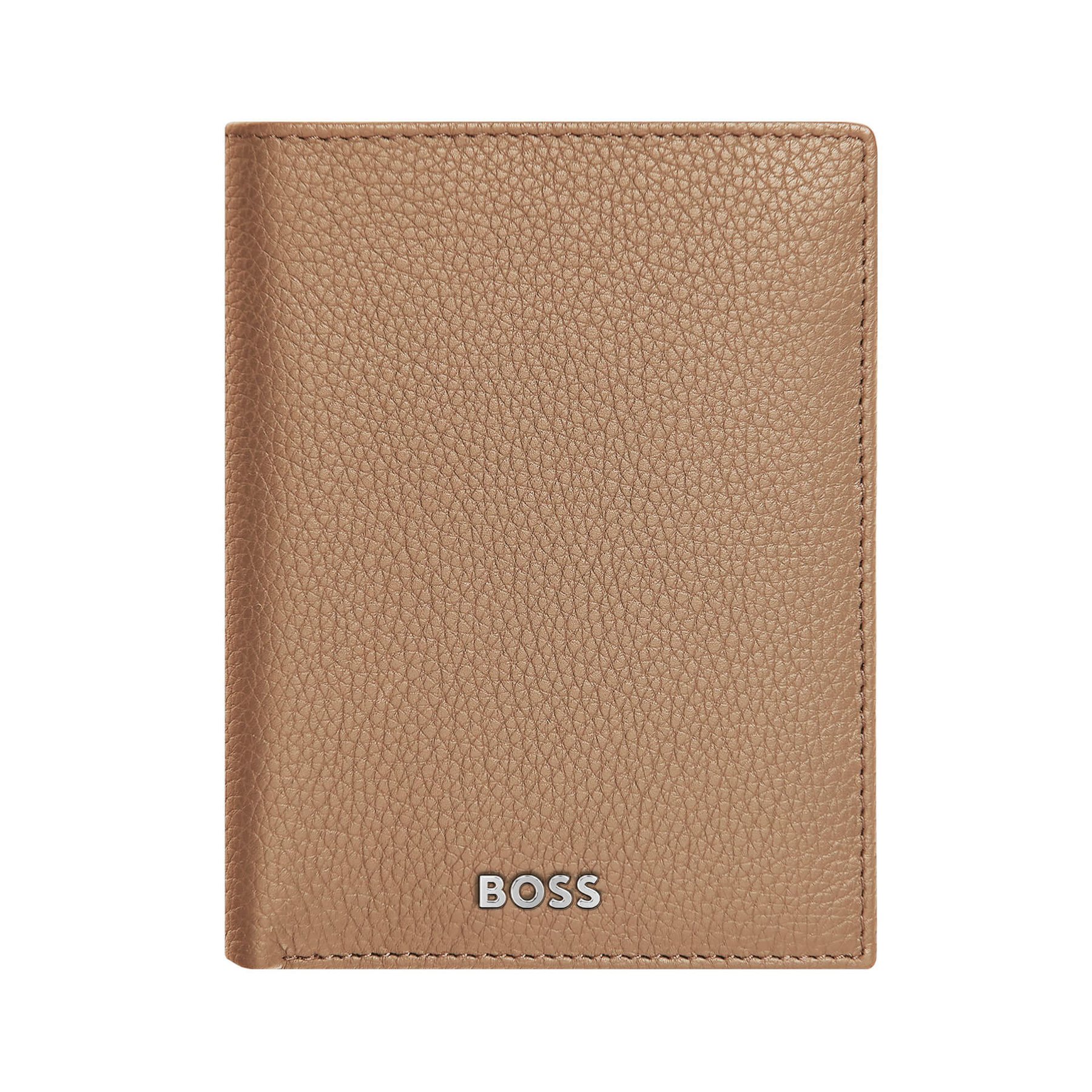 Hugo Boss Card and Coin Holder Classic Grained, caramel