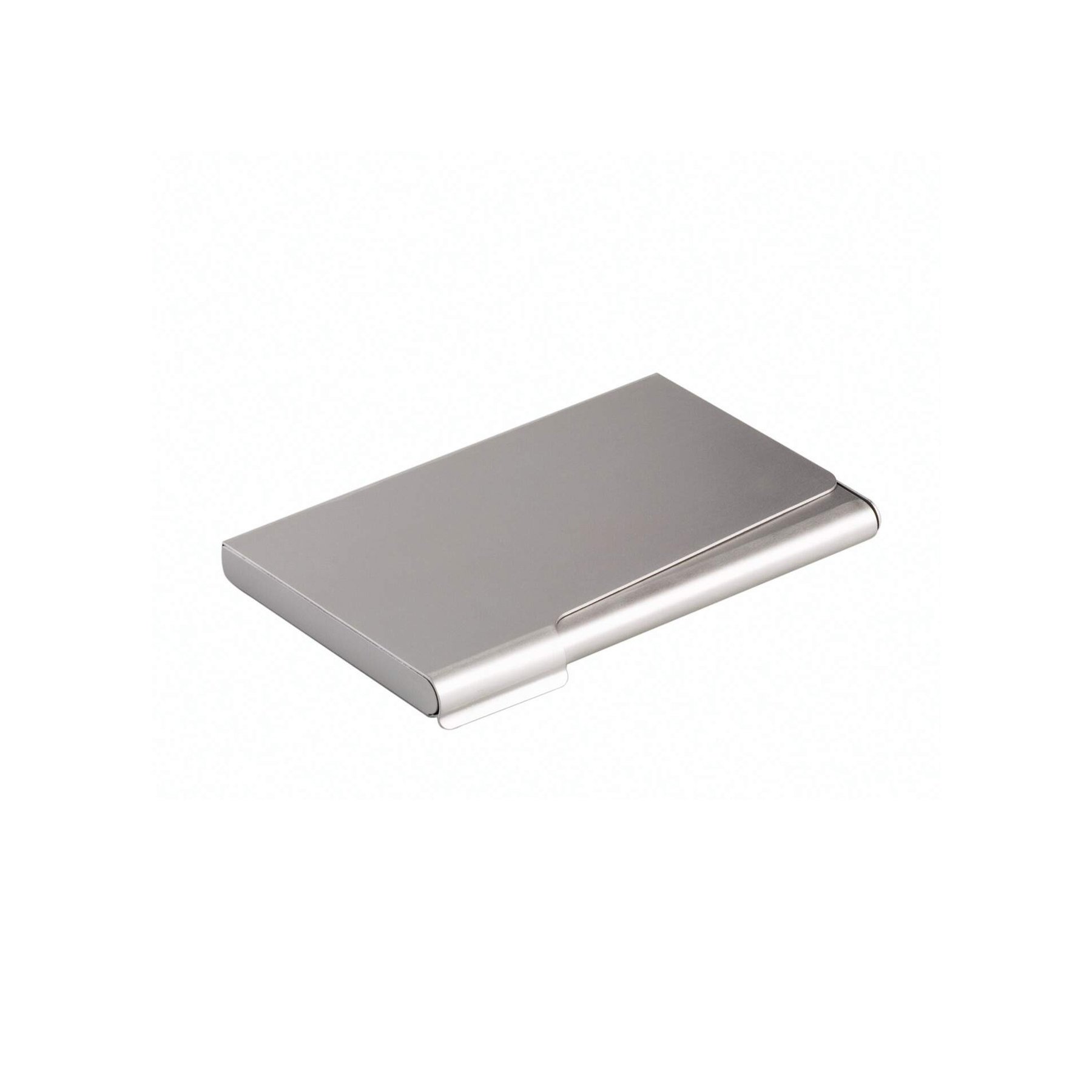 Durable Business Card Box, aluminium, grey