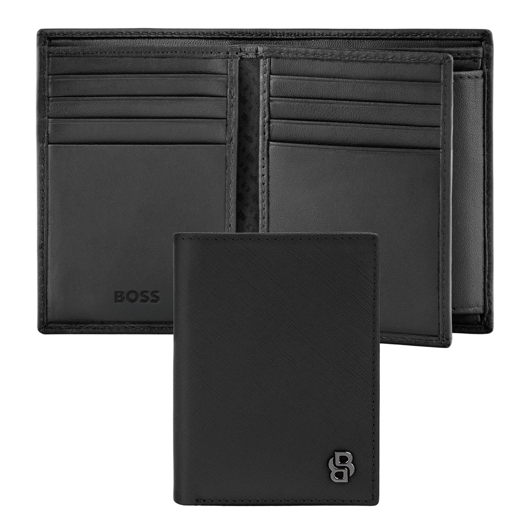 Hugo Boss Card holder Saffiano, with 12 slots, black