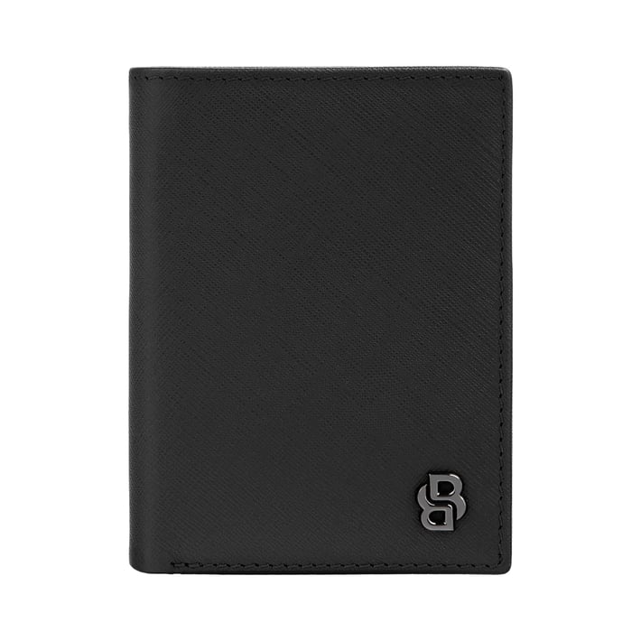 Hugo Boss Калъф за карти Saffiano, с 16 отделения, черен