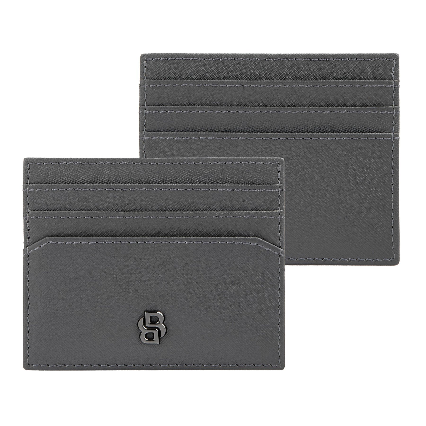 Hugo Boss Card holder Saffiano, with 6 slots, grey