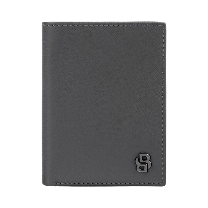 Hugo Boss Калъф за карти Saffiano, с 8 отделения, сив