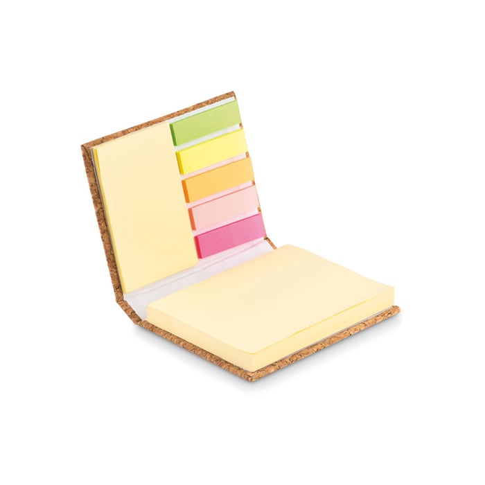 More Than Gifts Sticky notes and indexes set Visioncork, with cork cover, 8 x 1.7 x 10.5 cm