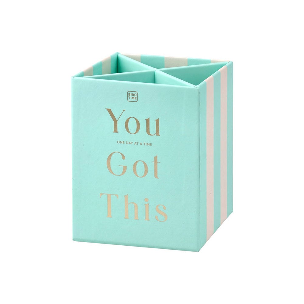 Biro Time Citrine Pencil Holder, 4 compartments, mint