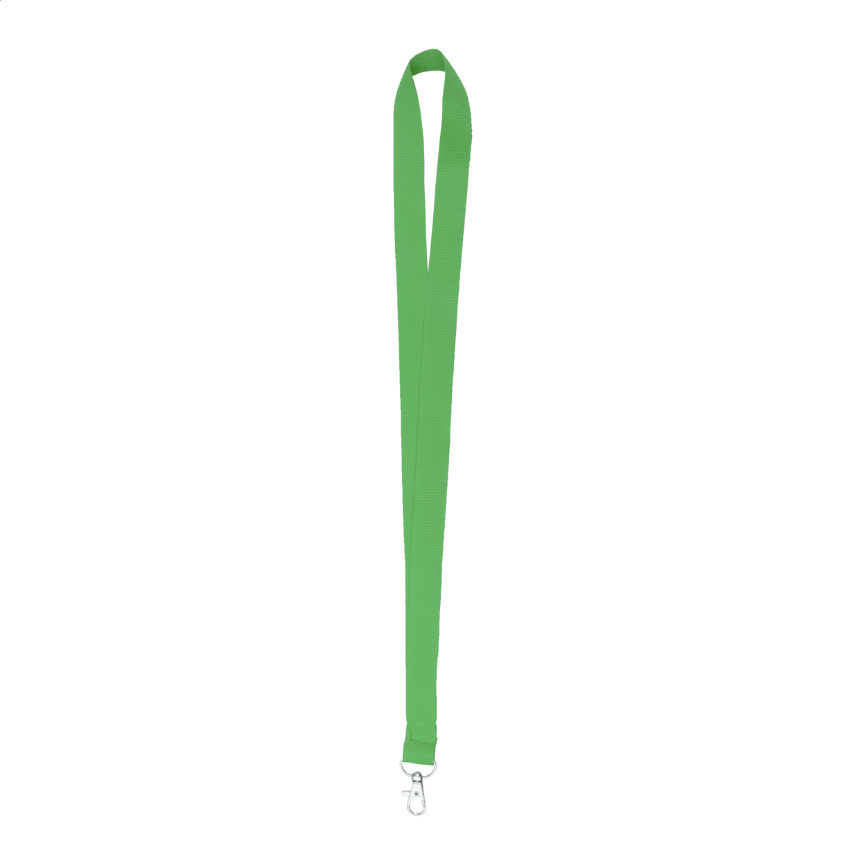 Badge Lanyard with carabiner, 20 x 500 mm, green
