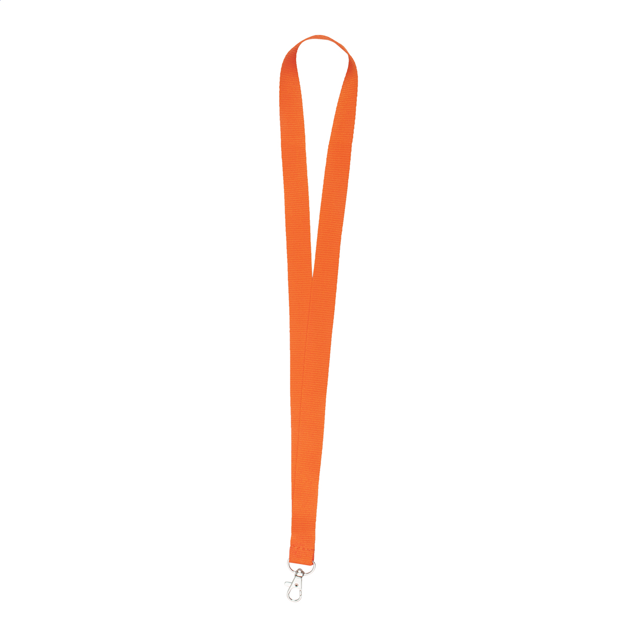 Badge Lanyard with carabiner, 20 x 500 mm, orange