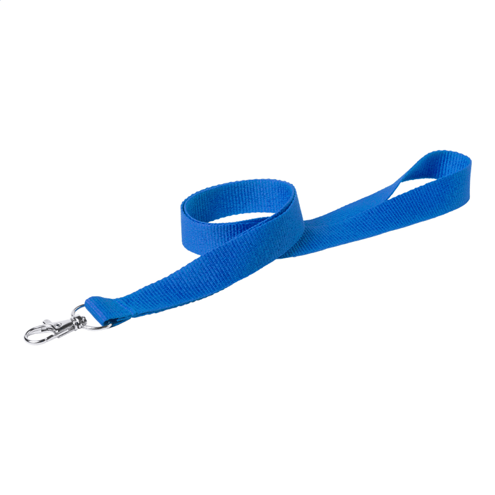 RIBBON FOR BADGE WITH CARABINER 2X50CM BLUE