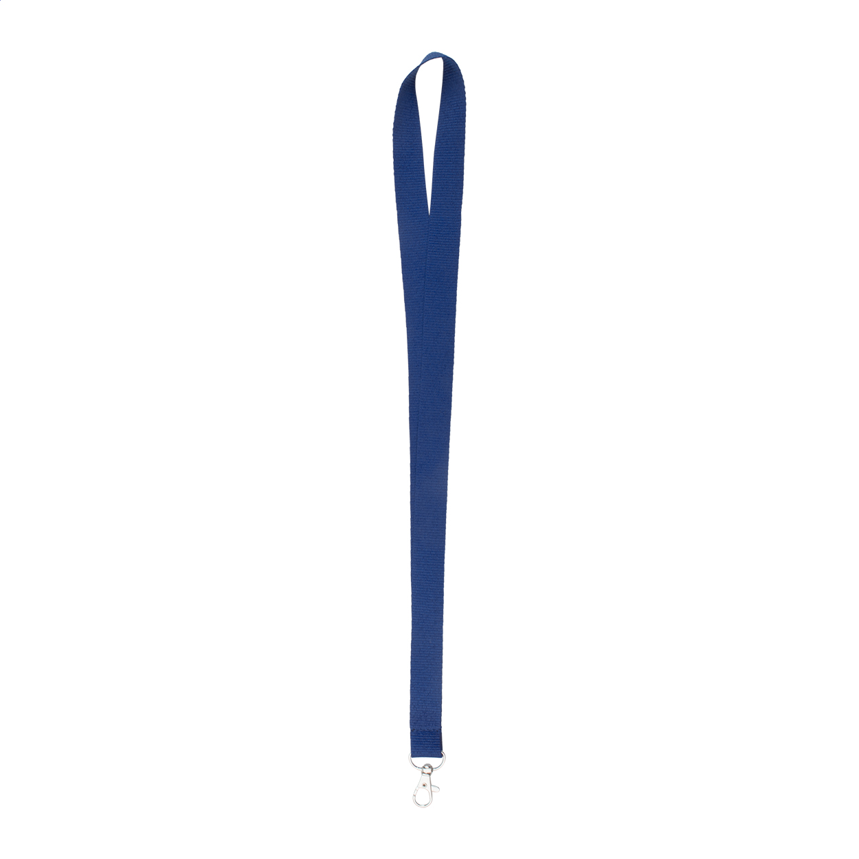 Badge Lanyard with carabiner, 20 x 500 mm, dark blue