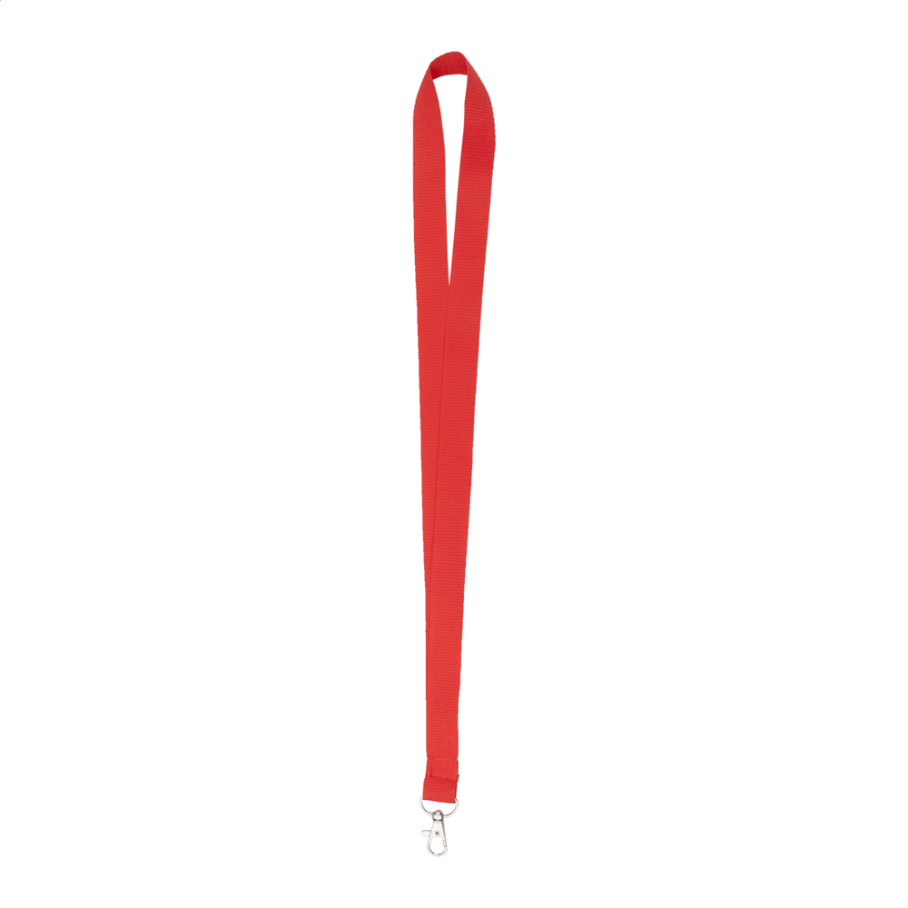RIBBON FOR BADGE WITH CARABINER 2X50CM RED