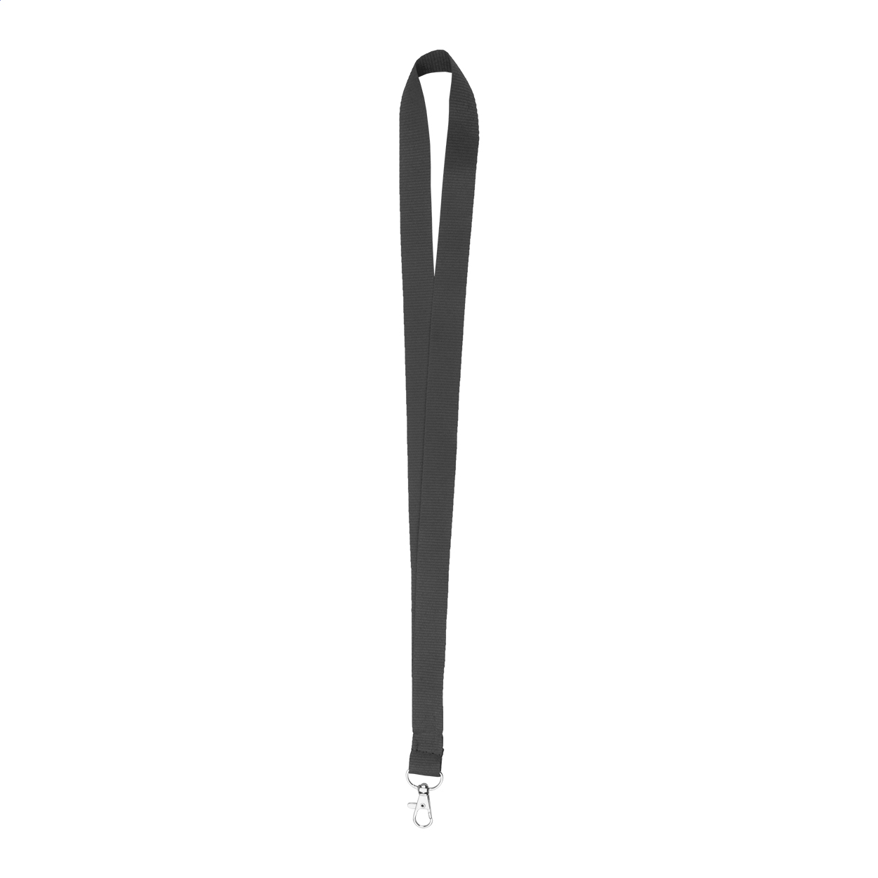 Badge Lanyard with carabiner, 20 x 500 mm, black