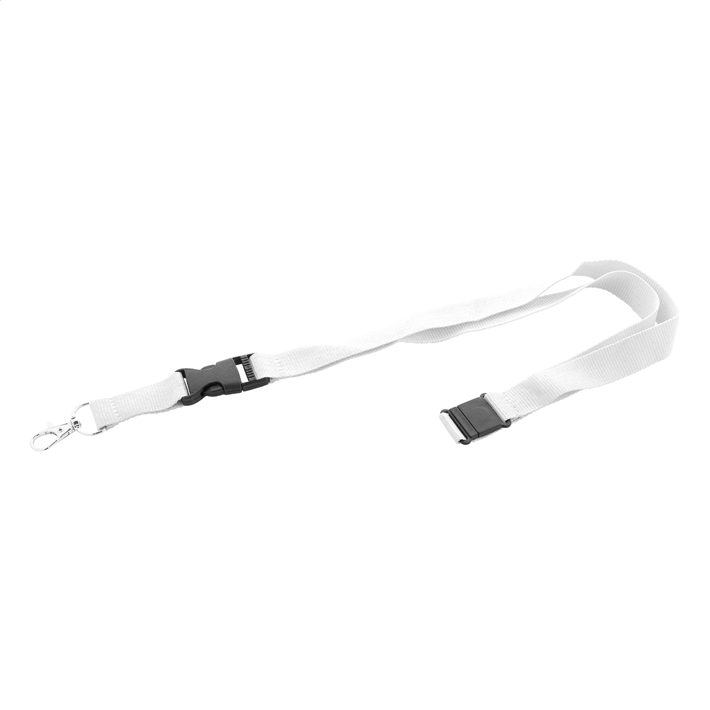 RIBBON FOR BADGE CLOSURE BUCK AND CARABINER 2X56CM WHITE