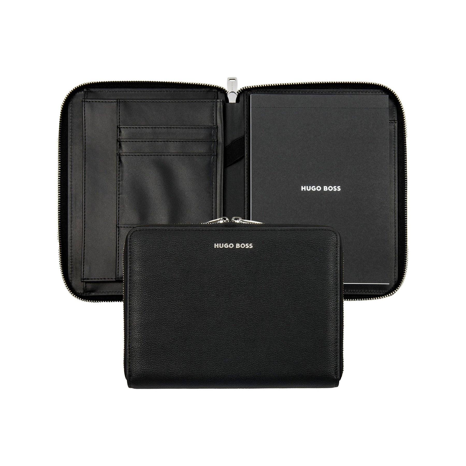 Hugo Boss Folder Pure Iconic, A5, with zipper, black