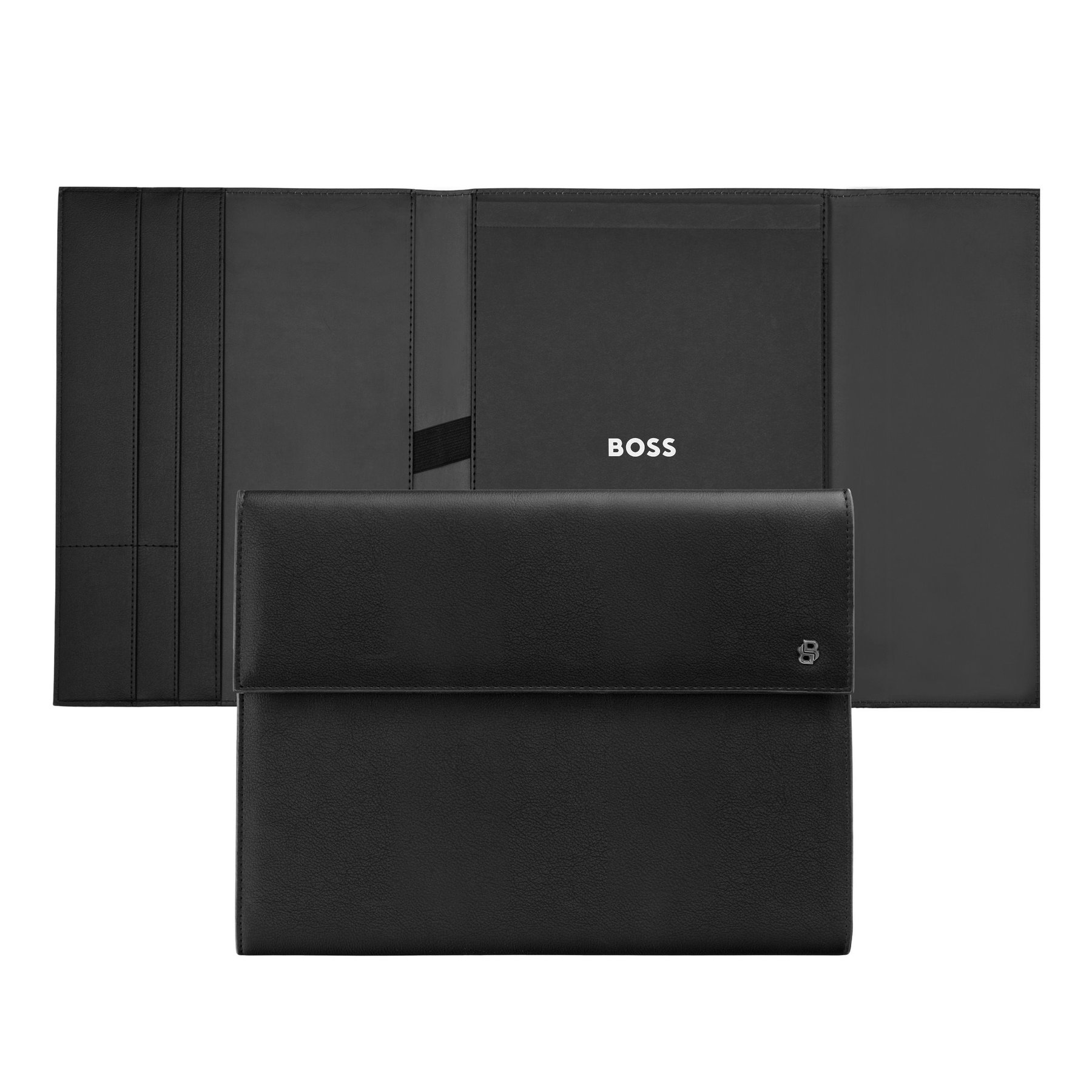 Hugo Boss Conference folder Double B, A4, black-grey