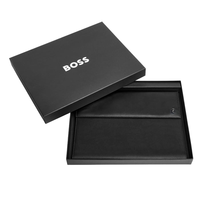 Hugo Boss Конферентна папка Double B, A4, черно-сива