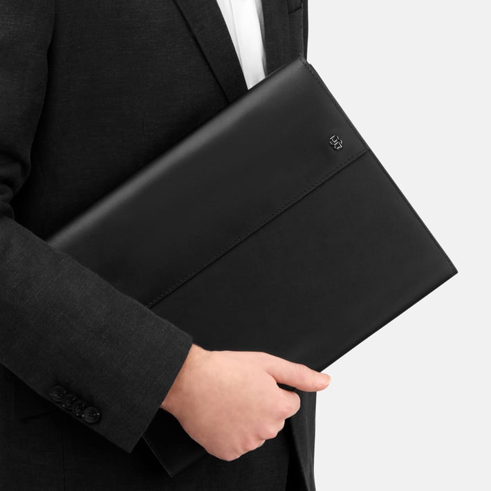 Hugo Boss Конферентна папка Double B, A4, черно-сива