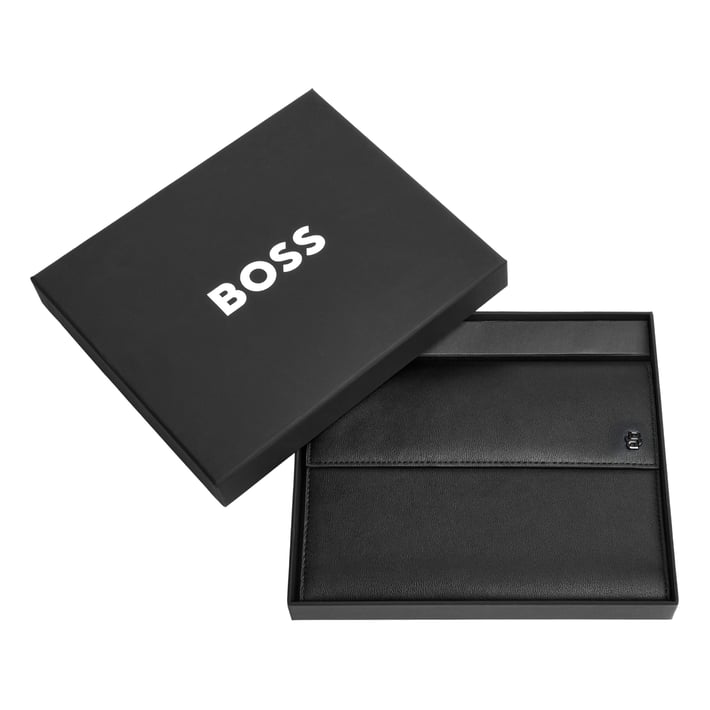Hugo Boss Конферентна папка Double B, A5, черно-сива