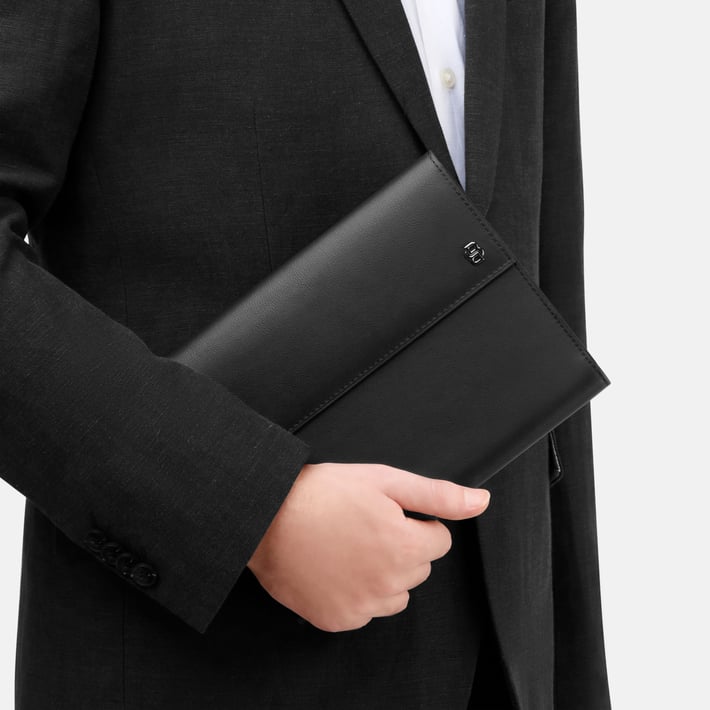 Hugo Boss Конферентна папка Double B, A5, черно-сива