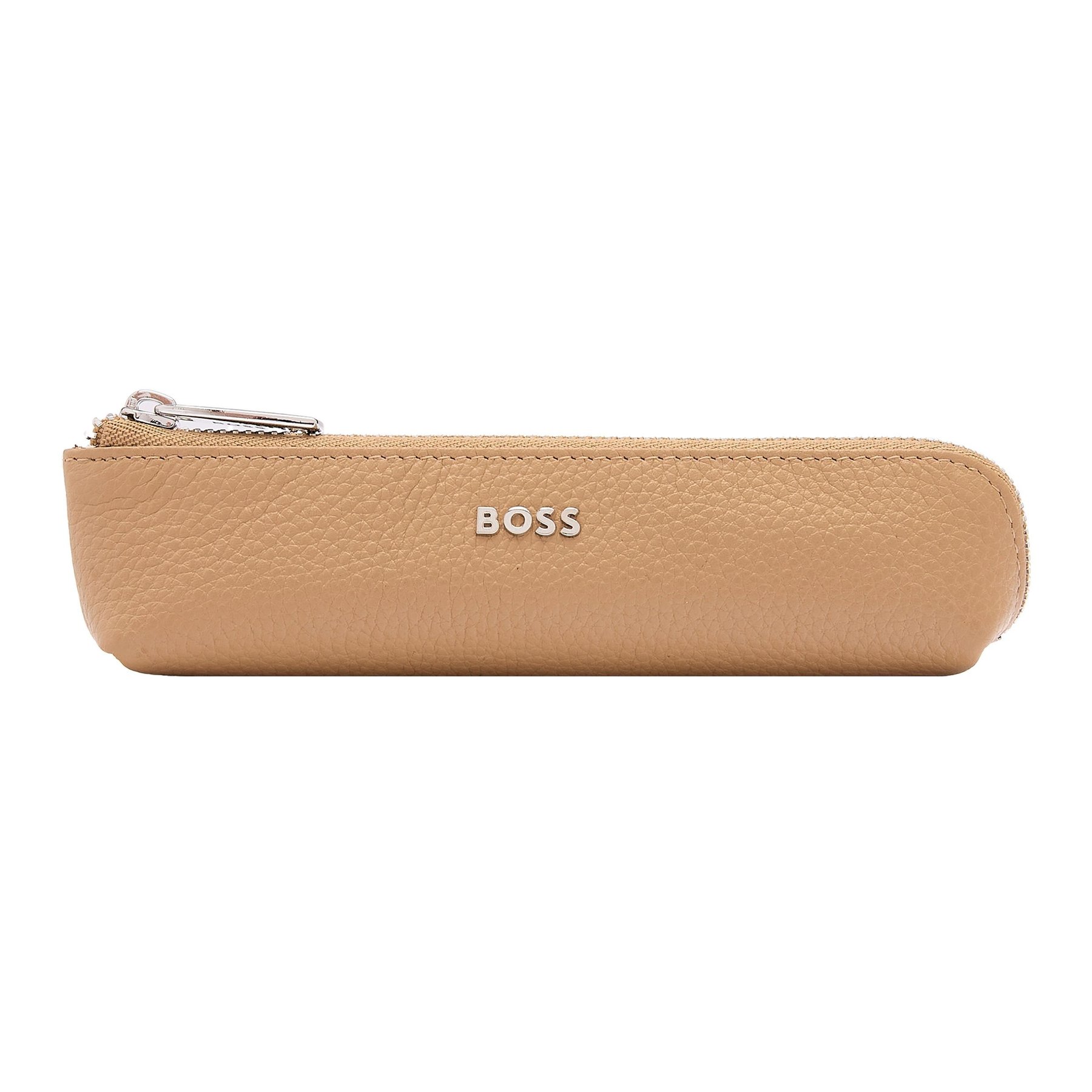 Hugo Boss Toiletry Bag Classic Grained, with zipper, small, caramel