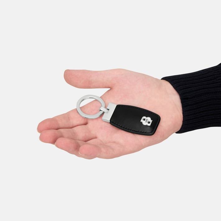 Hugo Boss Ключодържател Double B, черно-сребрист