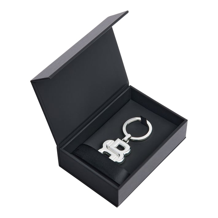 Hugo Boss Ключодържател Double B, сребрист