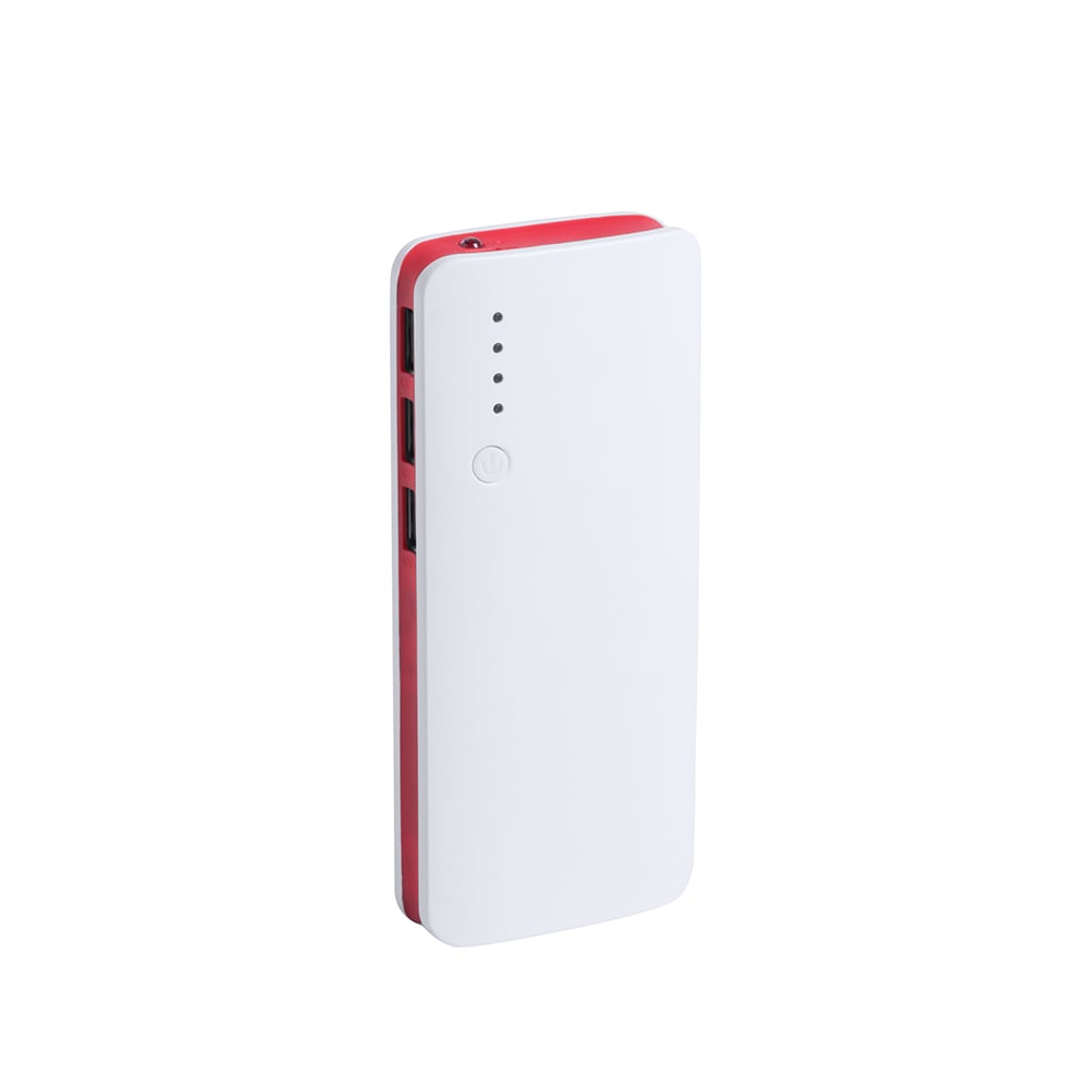 Cool Power bank Kaprin, 3 USB ports, 10 000 mAh, white and red