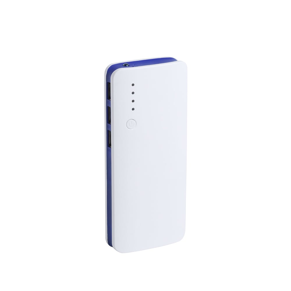 Cool Power bank Kaprin, with 3 USB ports, 10,000 mAh, white and blue