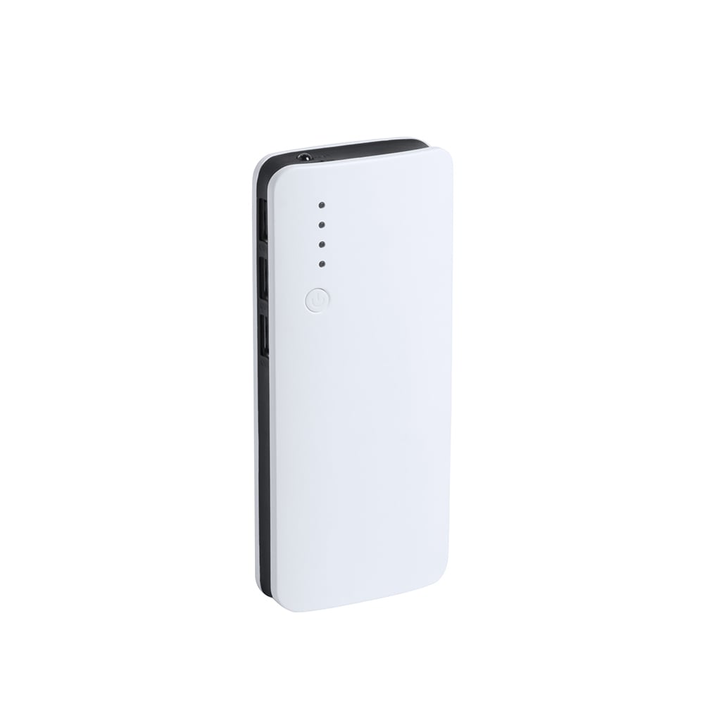 Cool Power bank Kaprin, with 3 USB ports, 10 000 mAh, white and black