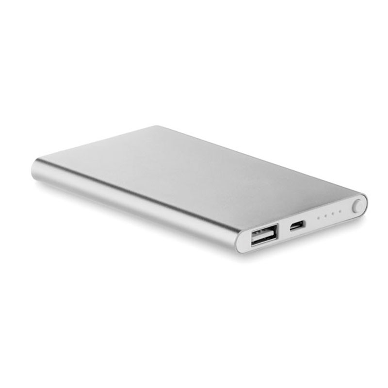 More Than Gifts Power bank Powerflat, 4000 mAh, silver