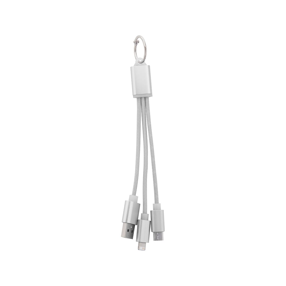 Cool Cable 3-in-1 USB Scolt, Lightning, micro USB and USB type C, silver