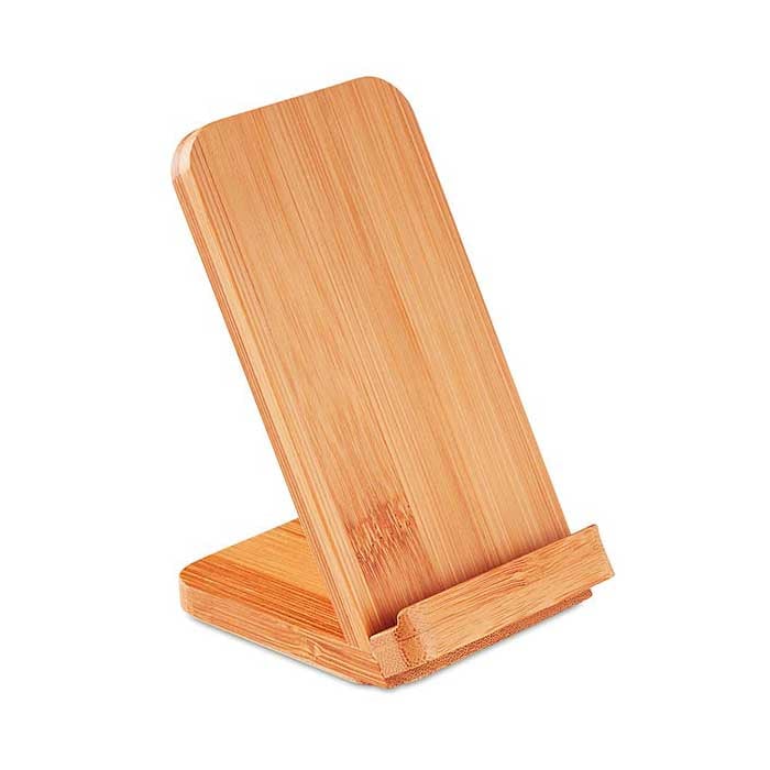 More Than Gifts Wireless charger Wirestand, 5 W, 71 x 80 x 114 mm, bamboo