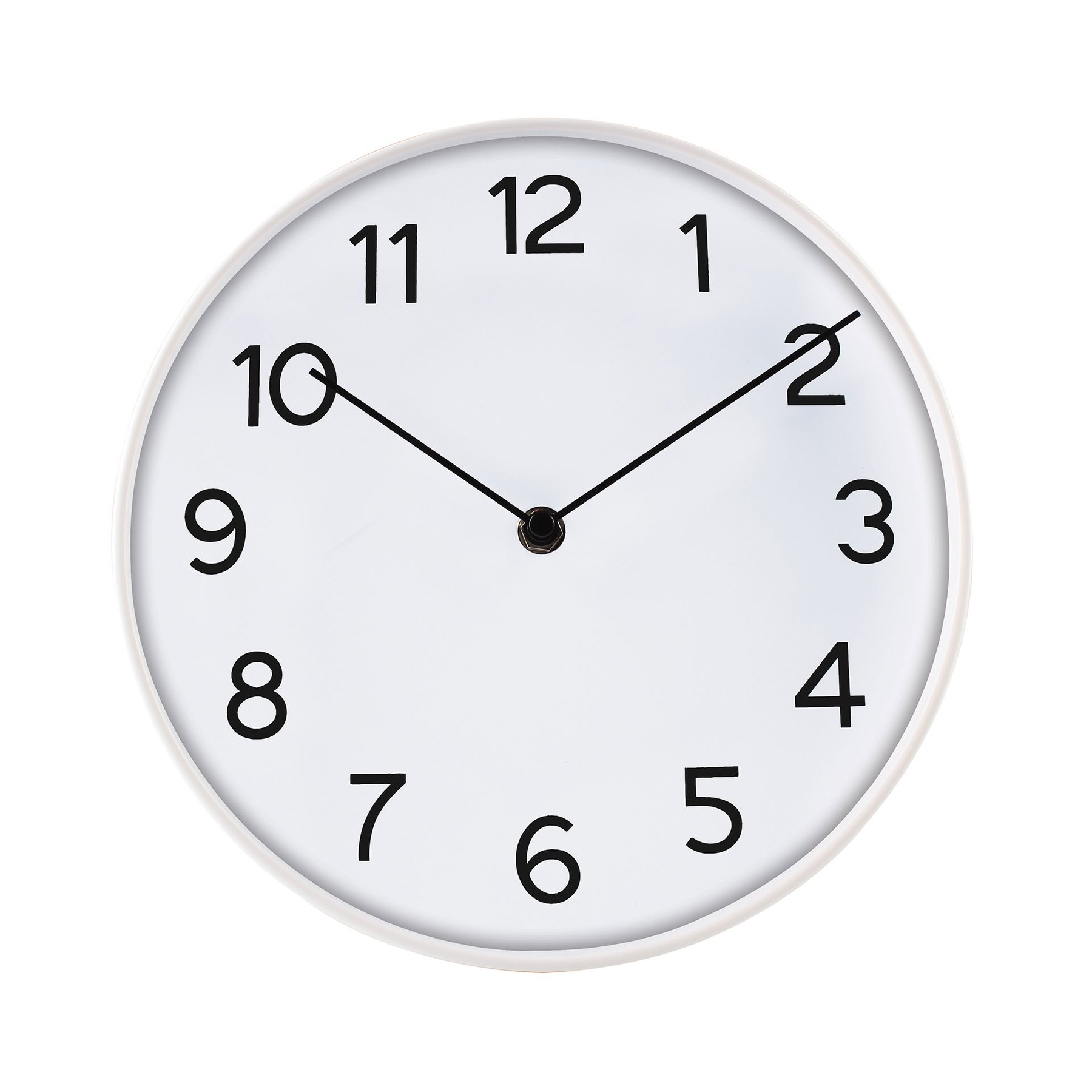 Splendid Wall Clock Deer, 25 cm diameter, white