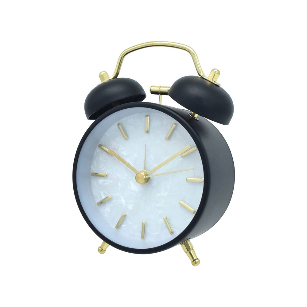 Часовник Takk Tick Tale, настолен, 12 cm, черен