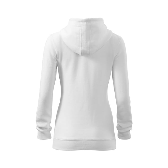 Malfini Дамски суитшърт Zipper 411, размер M, бял