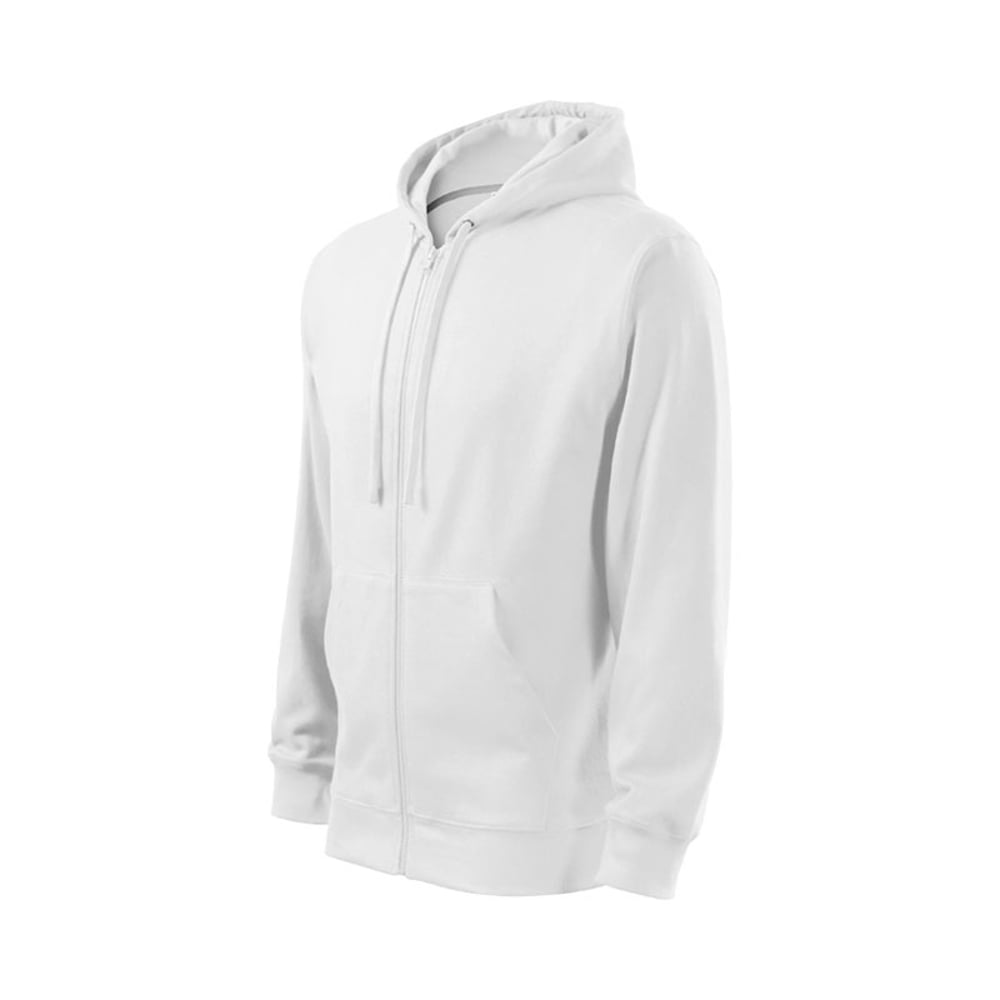 Malfini Мъжки суитшърт Zipper 410, размер S, бял