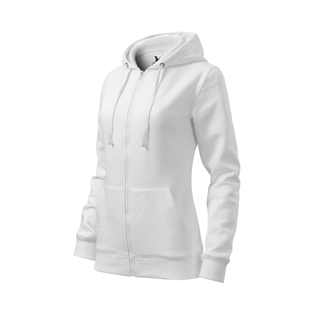 Malfini Дамски суитшърт Zipper 411, размер XL, бял