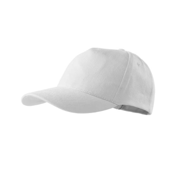 Malfini Cap 307, 5-panel, cotton, white