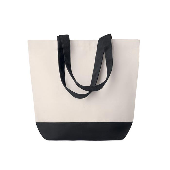 More Than Gifts Beach bag Kleuren, canvas, 280 g/m2, 40 x 15 x 45 cm, black