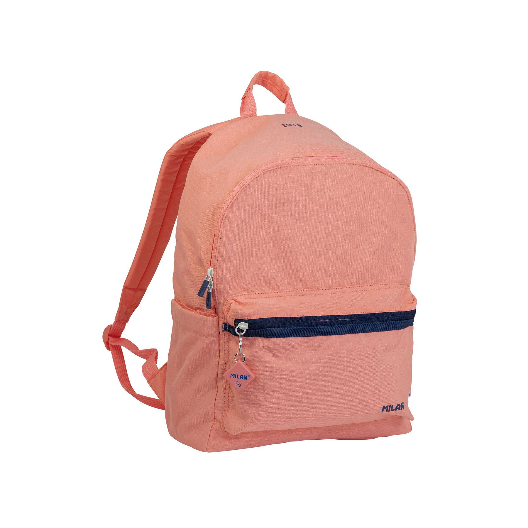 Milan Backpack 1918, with 2 zippers, 22 L, pink