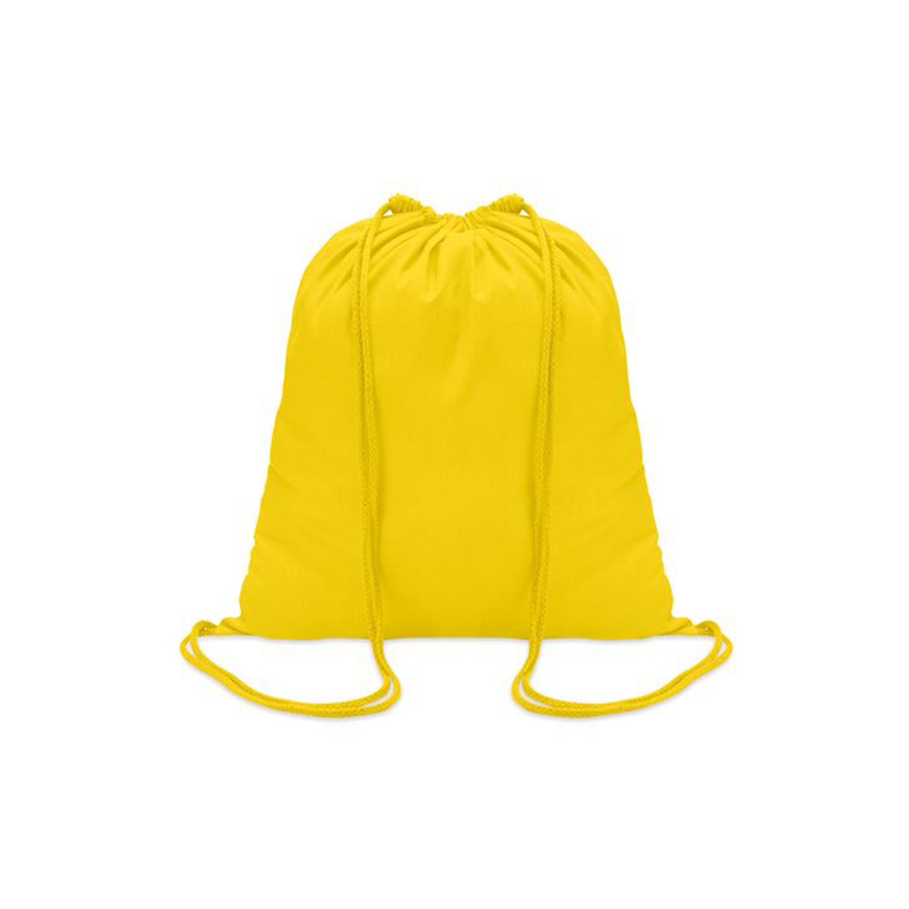 More Than Gifts Sports bag Colored, drawstring type, cotton, yellow