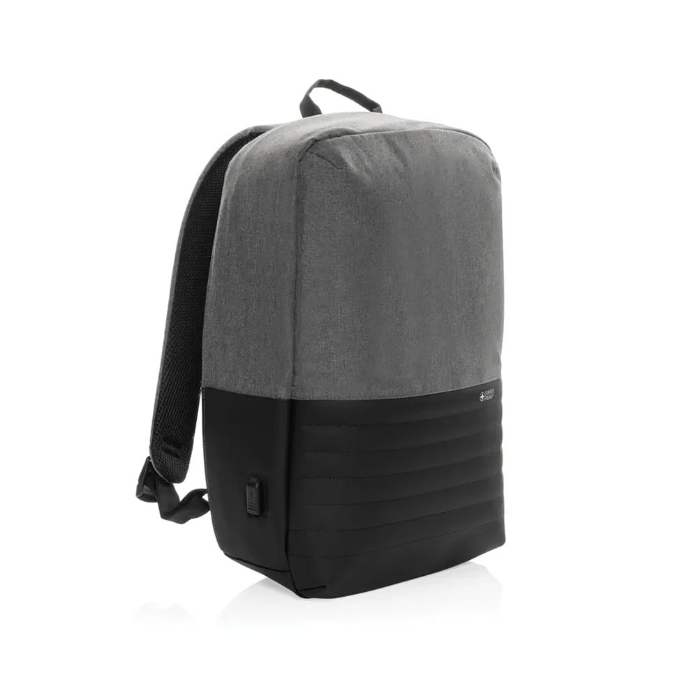 Swiss Peak Laptop backpack Anti-Theft, with RFID protection, 15.6'', grey-black
