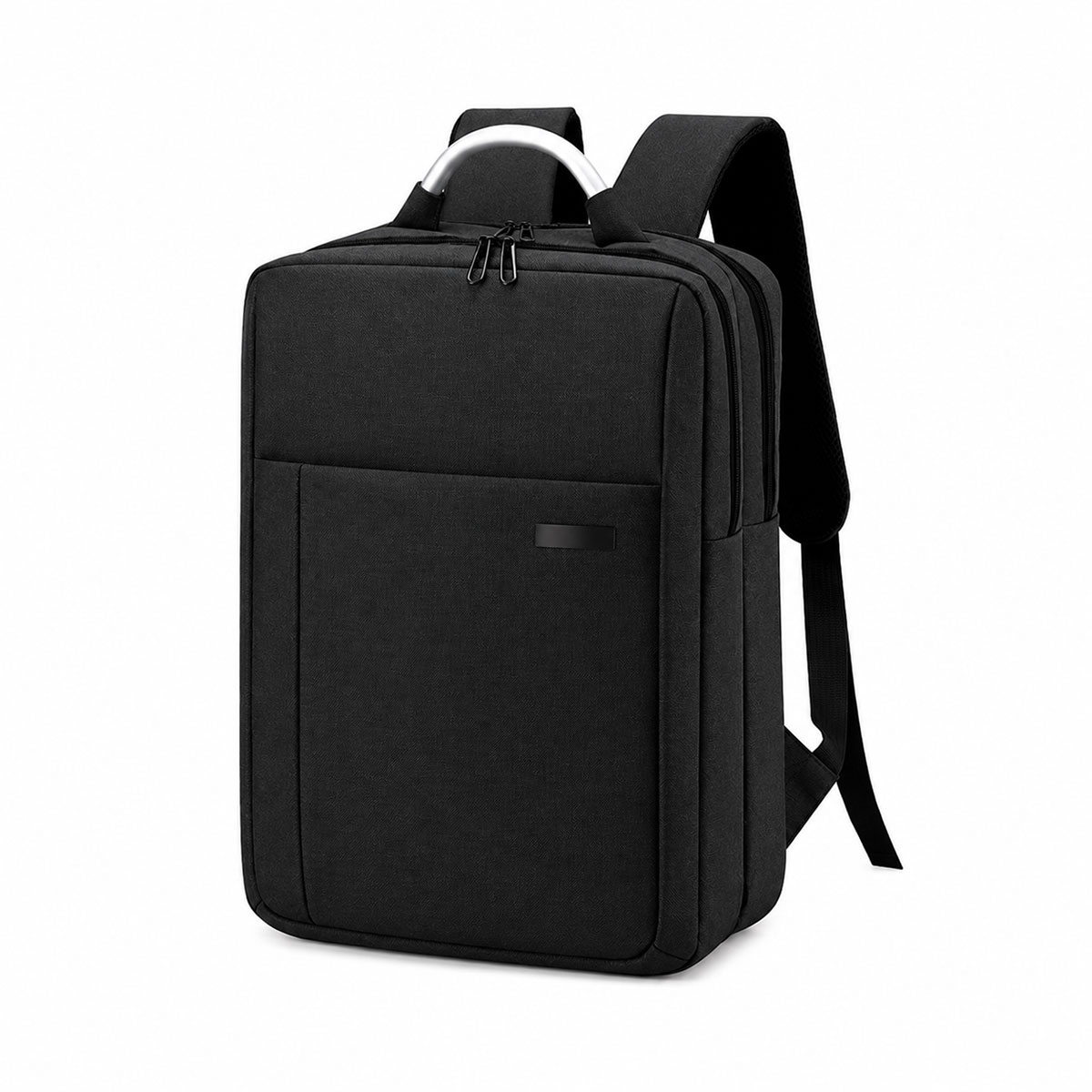 Laptop backpack Casual, 15.6'', with double hidden zipper, black